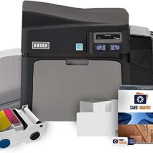 Fargo DTC4500e Dual Sided ID Card Printer & Complete Supplies Package with Bodno ID Software – Bronze Edition